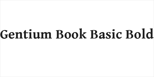 Gentium Book Basic Bold Logo