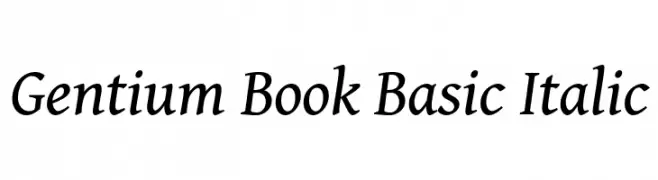 Gentium Book Basic Italic  Frei Schriftart Herunterladen