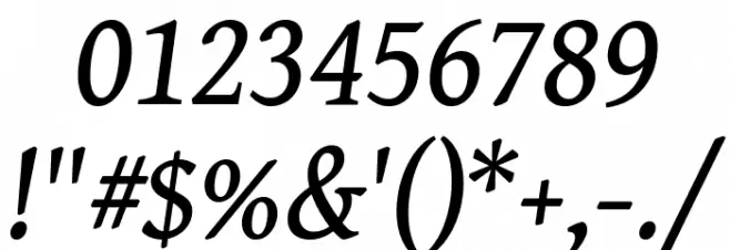 Gentium Book Basic Italic Font OTHER CHARS