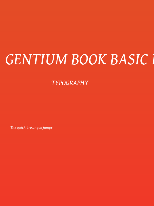 Gentium Book Basic Italic Poster
