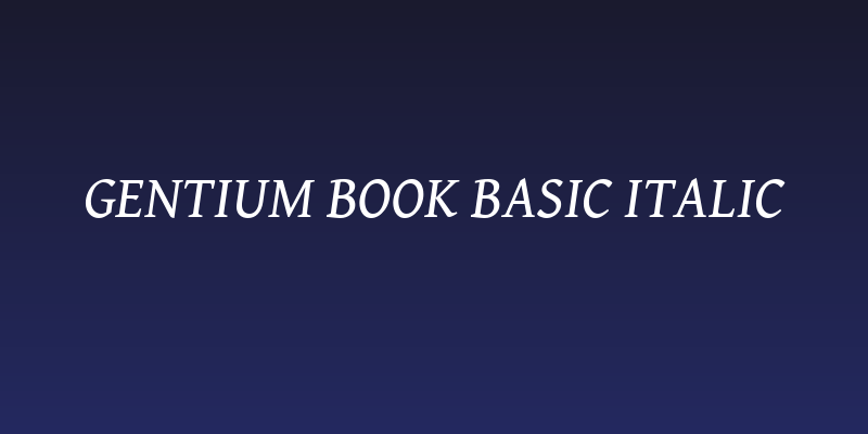Gentium Book Basic Italic Social Header