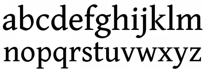 Gentium Book Basic Font LOWERCASE