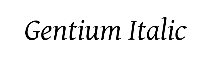 Gentium Italic Font