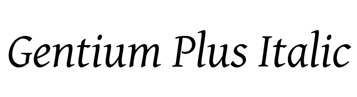 Gentium Plus Italic Font