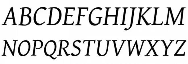 Gentium Plus Italic Fonte MAIÚSCULAS