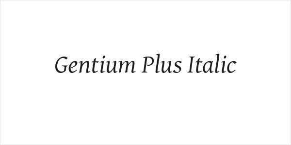 Gentium Plus Italic Logo
