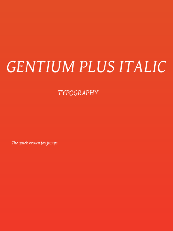 Gentium Plus Italic Poster