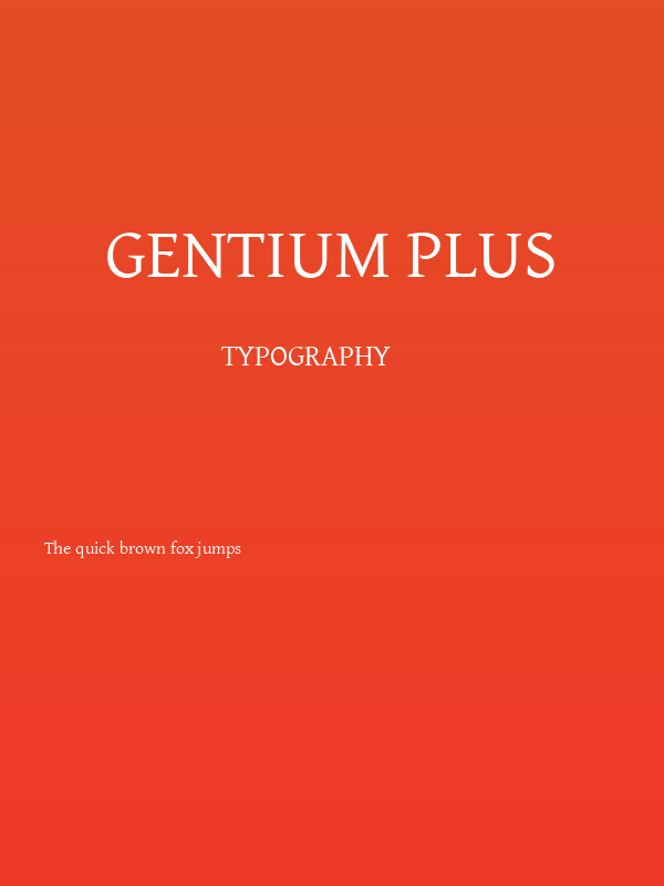 Gentium Plus Poster