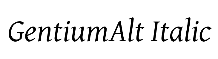 GentiumAlt Italic Font