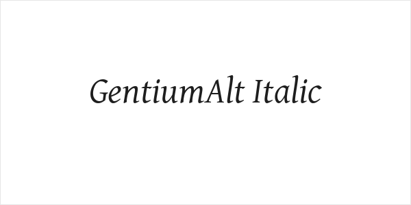 GentiumAlt Italic Logo