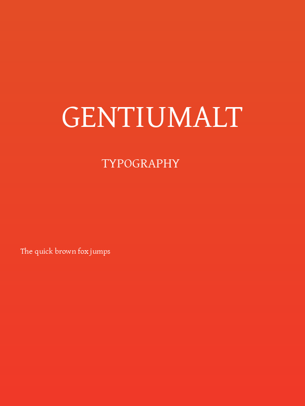 GentiumAlt Poster