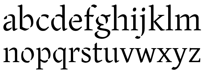 Gentius Font LOWERCASE