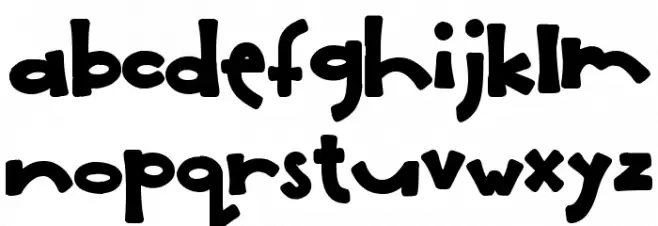 Gentle Redhead フォント 小文字