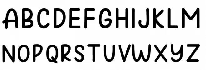Gentle Remind 字体 大写