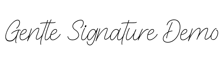 Gentle Signature Demo  Frei Schriftart Herunterladen