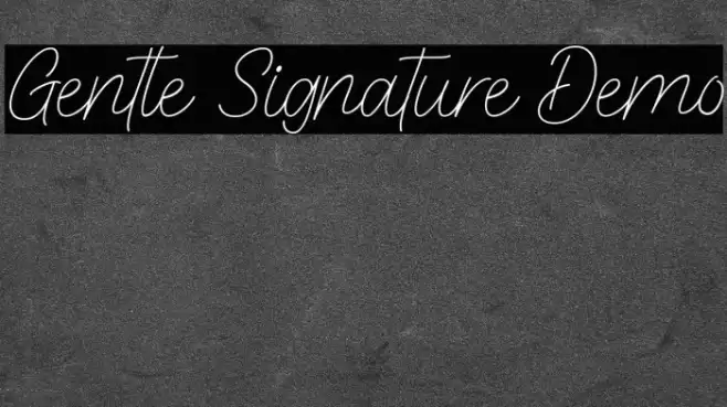 Gentle Signature Demo Font examples