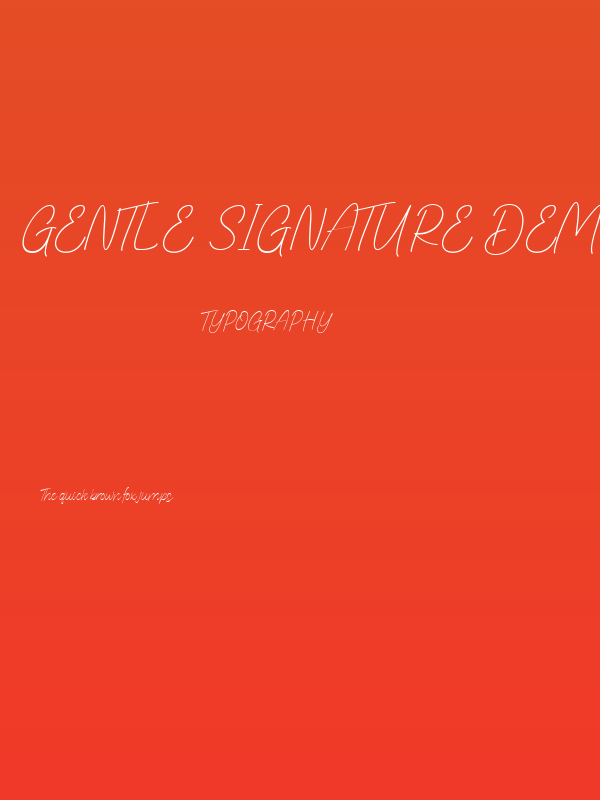 Gentle Signature Demo Poster