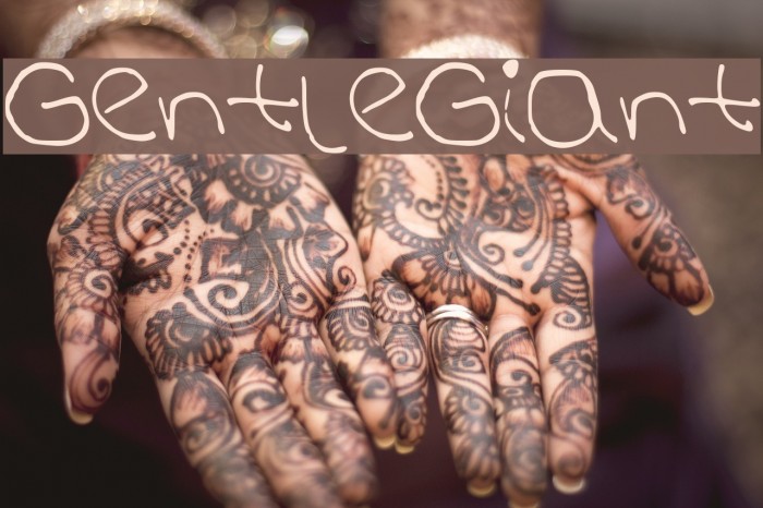 GentleGiant Font examples
