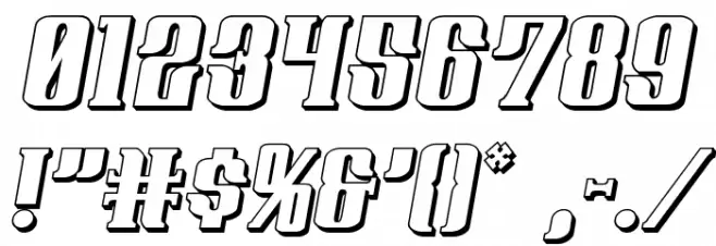 Gentleman Caller 3D Italic Font OTHER CHARS