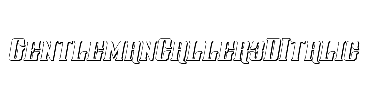 Gentleman Caller 3D Italic  Скачать бесплатные шрифты