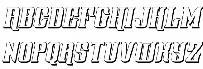 Gentleman Caller 3D Italic 字体 大写