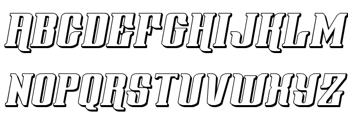Gentleman Caller 3D Italic Font LOWERCASE