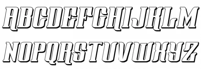 Gentleman Caller 3D Italic फ़ॉन्ट अपरकेस
