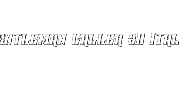Gentleman Caller 3D Italic Logo