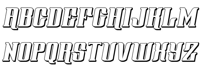 Gentleman Caller 3D Italic Font LOWERCASE
