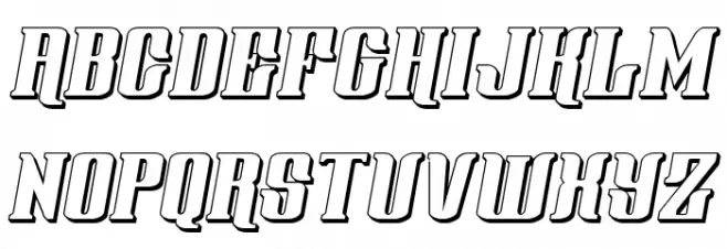 Gentleman Caller 3D Italic フォント 小文字