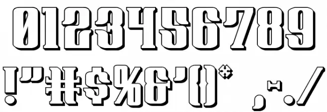 Gentleman Caller 3D Font OTHER CHARS