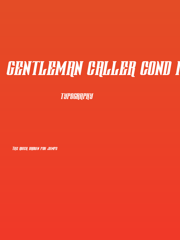 Gentleman Caller Cond Italic Poster