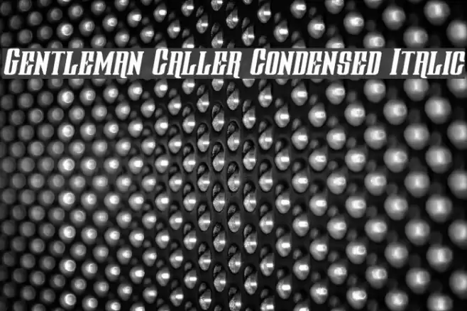 Gentleman Caller Condensed Italic Font examples