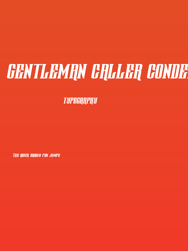 Gentleman Caller Condensed Italic Poster