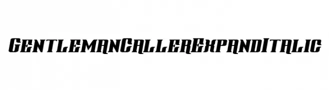 Gentleman Caller Expand Italic  Frei Schriftart Herunterladen