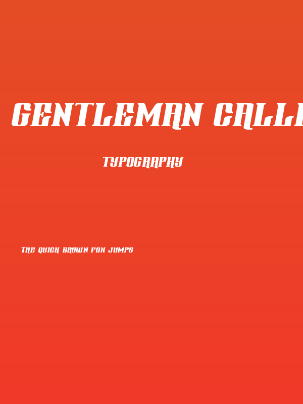 Gentleman Caller Expand Italic Poster