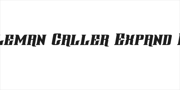 Gentleman Caller Expand Italic Logo