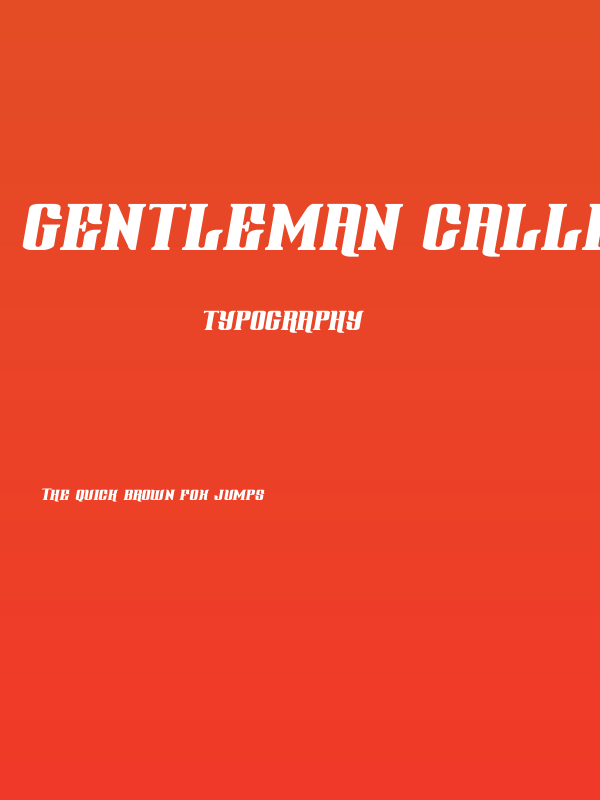 Gentleman Caller Expand Italic Poster