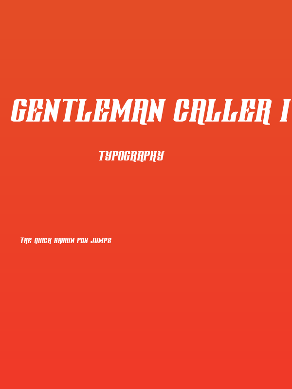 Gentleman Caller Italic Poster