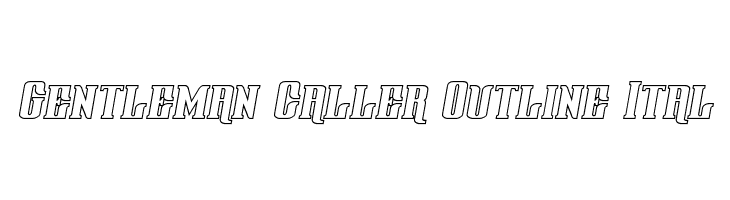 Gentleman Caller Outline Ital  Frei Schriftart Herunterladen