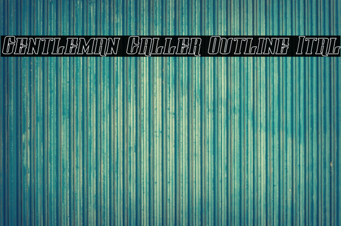Gentleman Caller Outline Ital Example 3