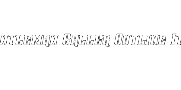 Gentleman Caller Outline Ital Logo