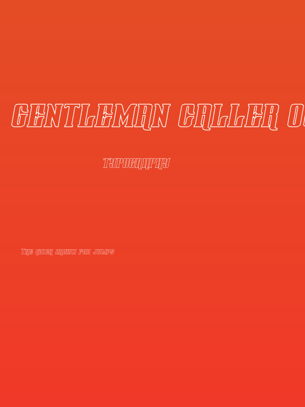 Gentleman Caller Outline Ital Poster