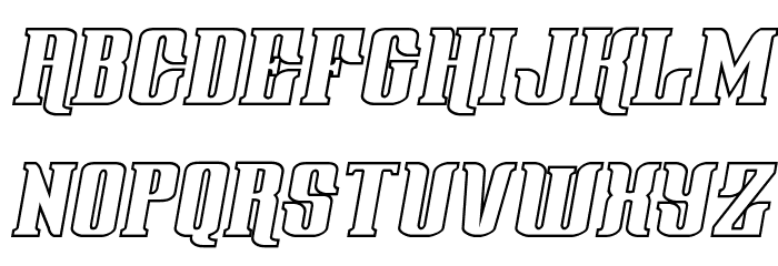 Gentleman Caller Outline Ital Font LOWERCASE