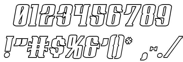 Gentleman Caller Outline Italic Font OTHER CHARS