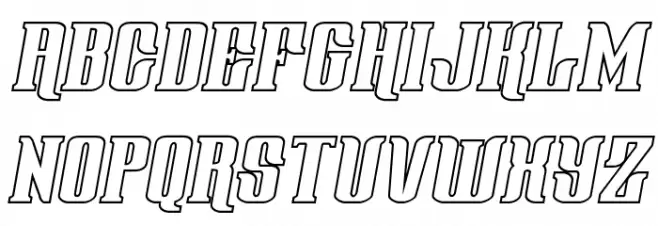 Gentleman Caller Outline Italic Schriftart Groß