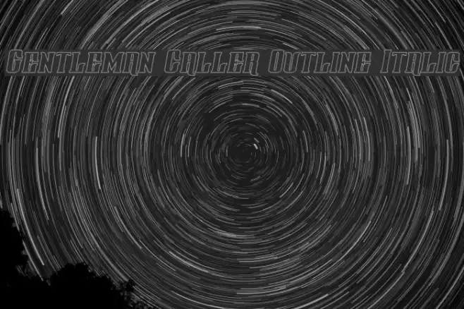 Gentleman Caller Outline Italic Font examples