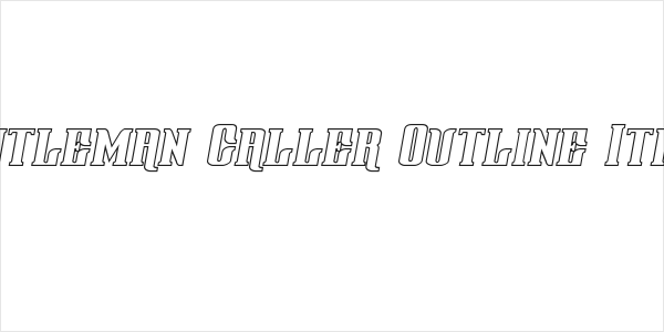 Gentleman Caller Outline Italic Logo