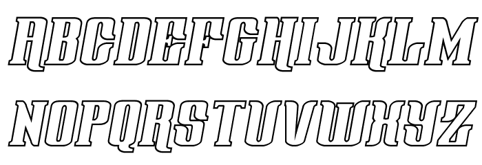 Gentleman Caller Outline Italic Font LOWERCASE