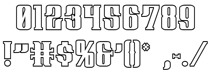 Gentleman Caller Outline Font OTHER CHARS